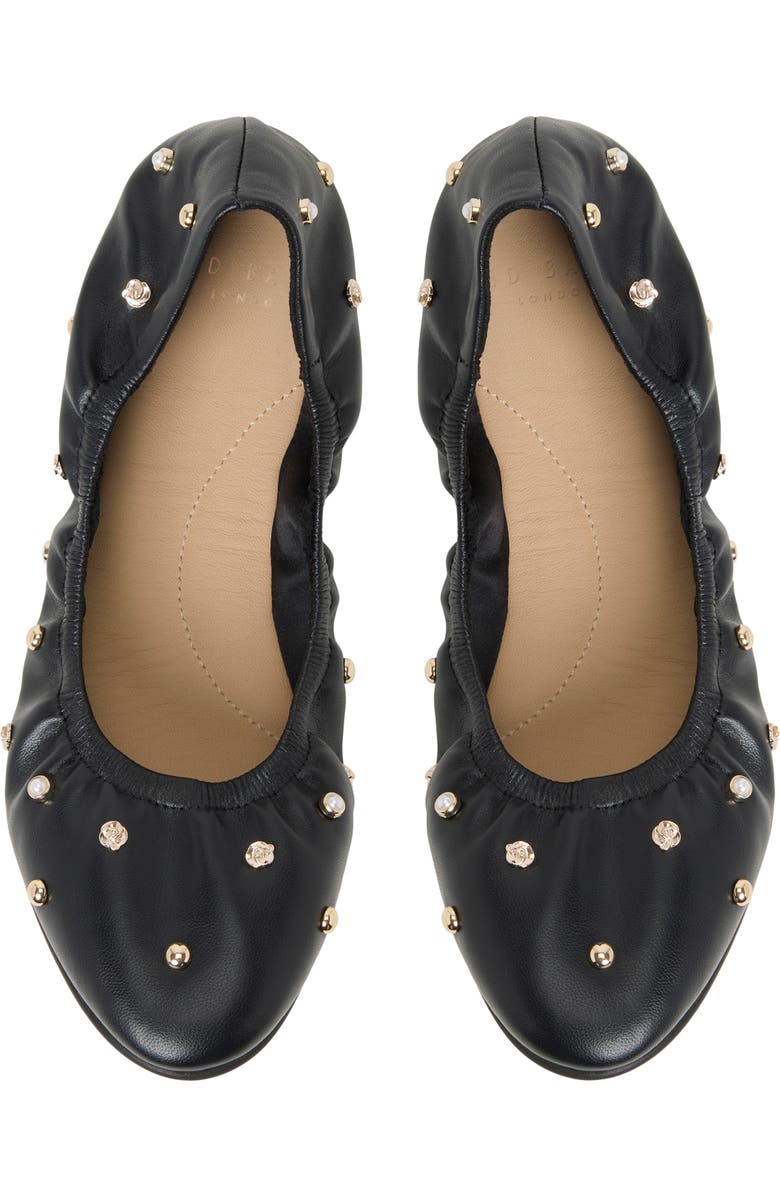 Ted Baker London Lottie Studded Ballet Flat, Alternate, color, Black