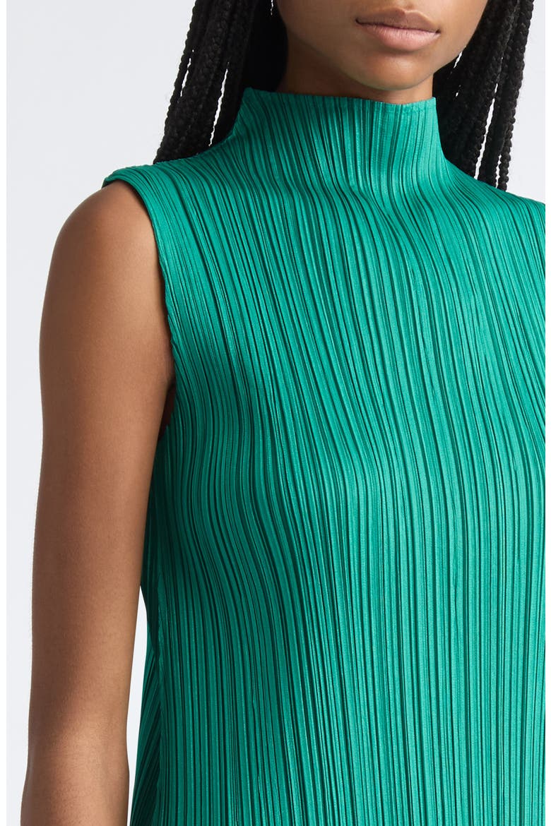 Monthly Colors July Pleated Sleeveless Midi Dress, Alternate, color, FRESH GREEN
