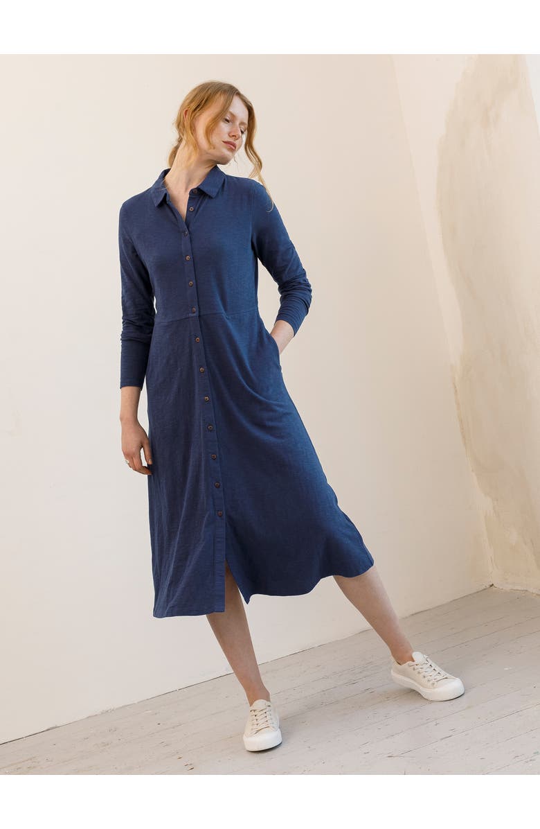 Celtic & Co. Slub Jersey Shirt Midi Dress, Alternate, color,