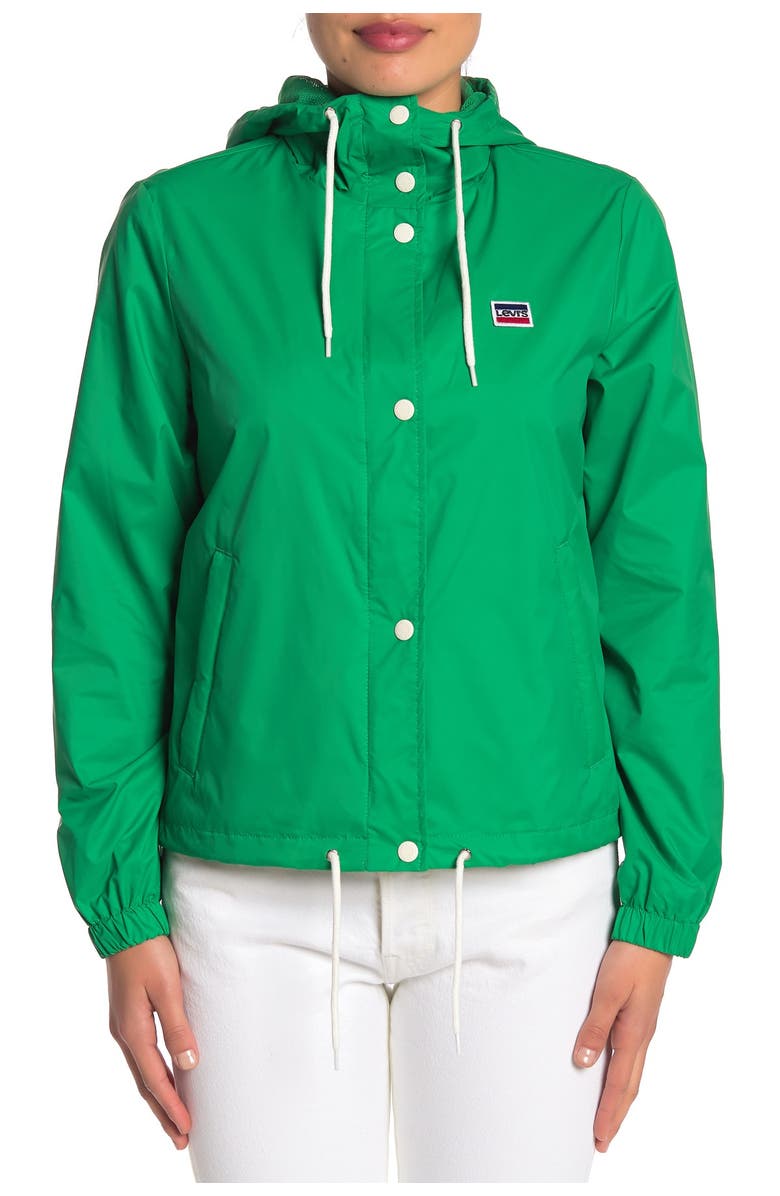 Levi's<sup>®</sup> Hooded Zip Front Windbreaker Jacket, Alternate, color, 
