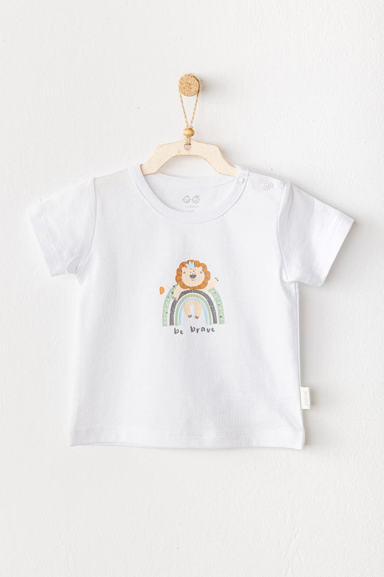 Casual Brave Lion T-Shirt, Alternate, color, White