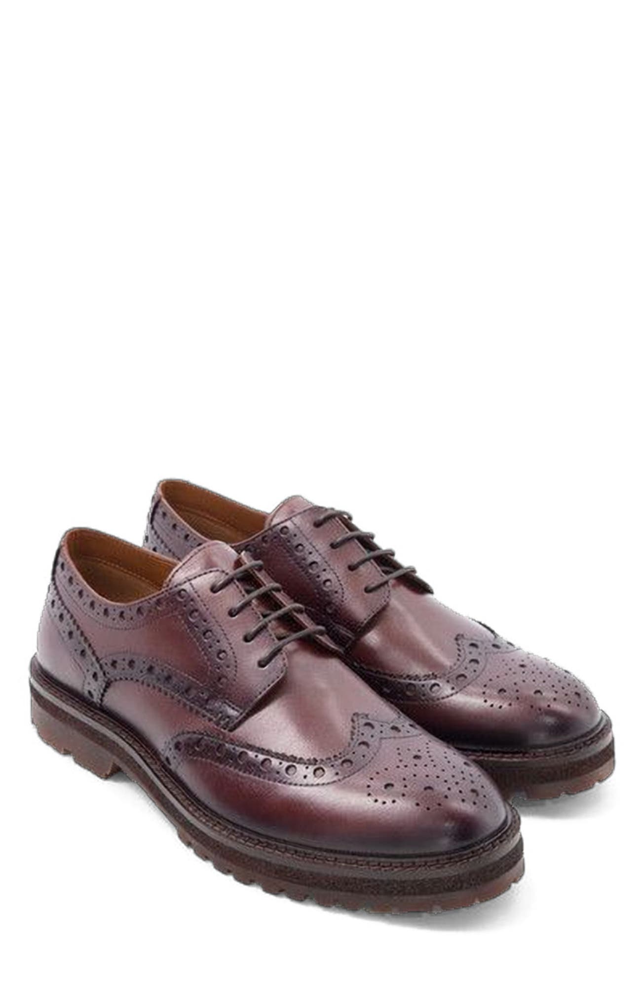 Anthony Veer Prescott Wingtip Derby, Alternate, color, Brown Leather