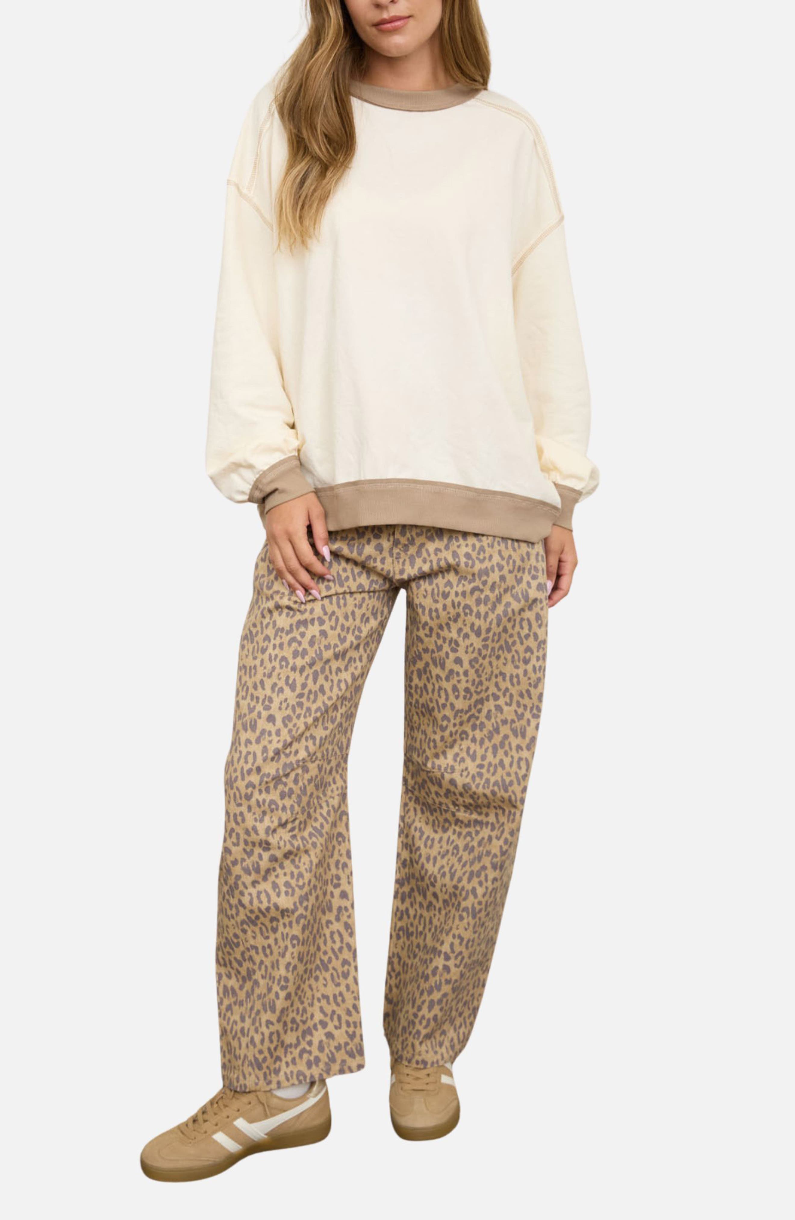 J.O.A. Exposed Seam Sweatshirt (Women) | Nordstrom