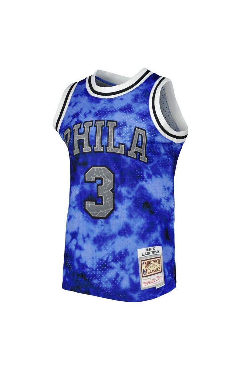 Mitchell & Ness Men's Mitchell & Ness Allen Iverson Royal Philadelphia 76ers 1996/97 Galaxy Swingman Jersey, Alternate, color, 