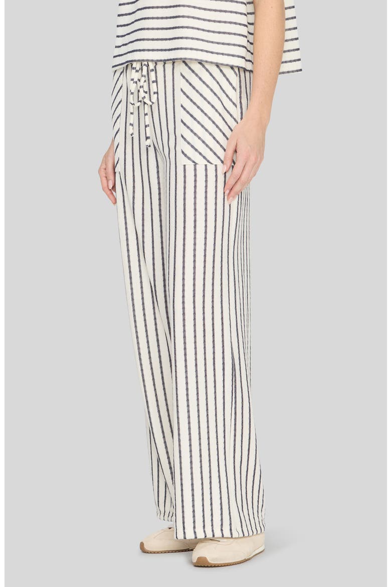 Zadie Striped Wide Leg Pants, Alternate, color, IVORYNAVY