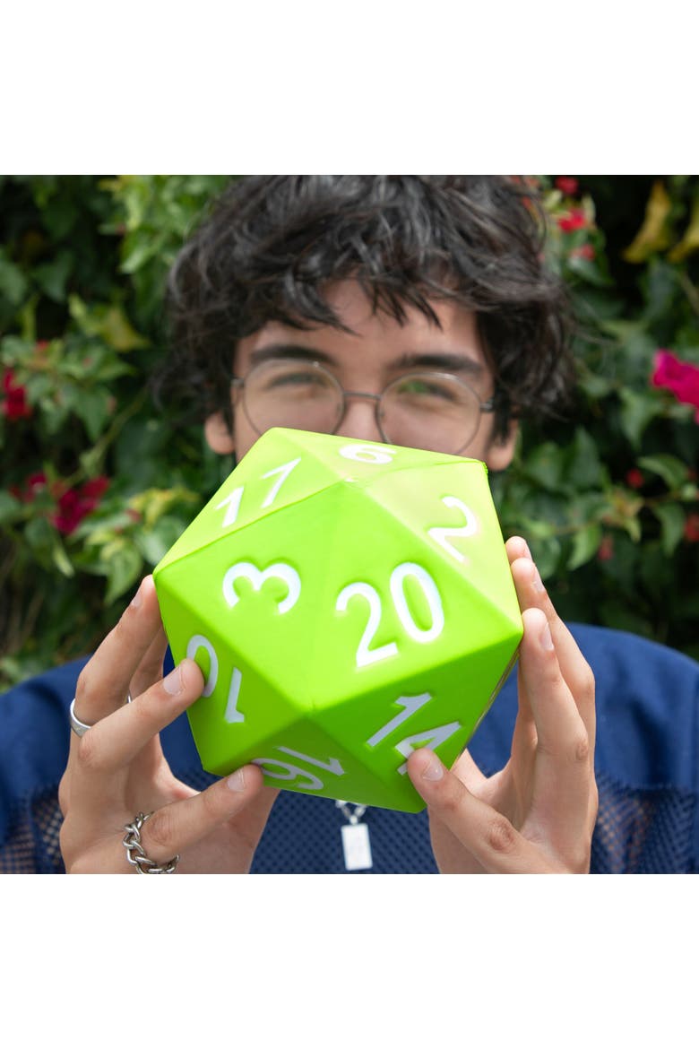 Giant D20 Foam Dice Green, Alternate, color, Green