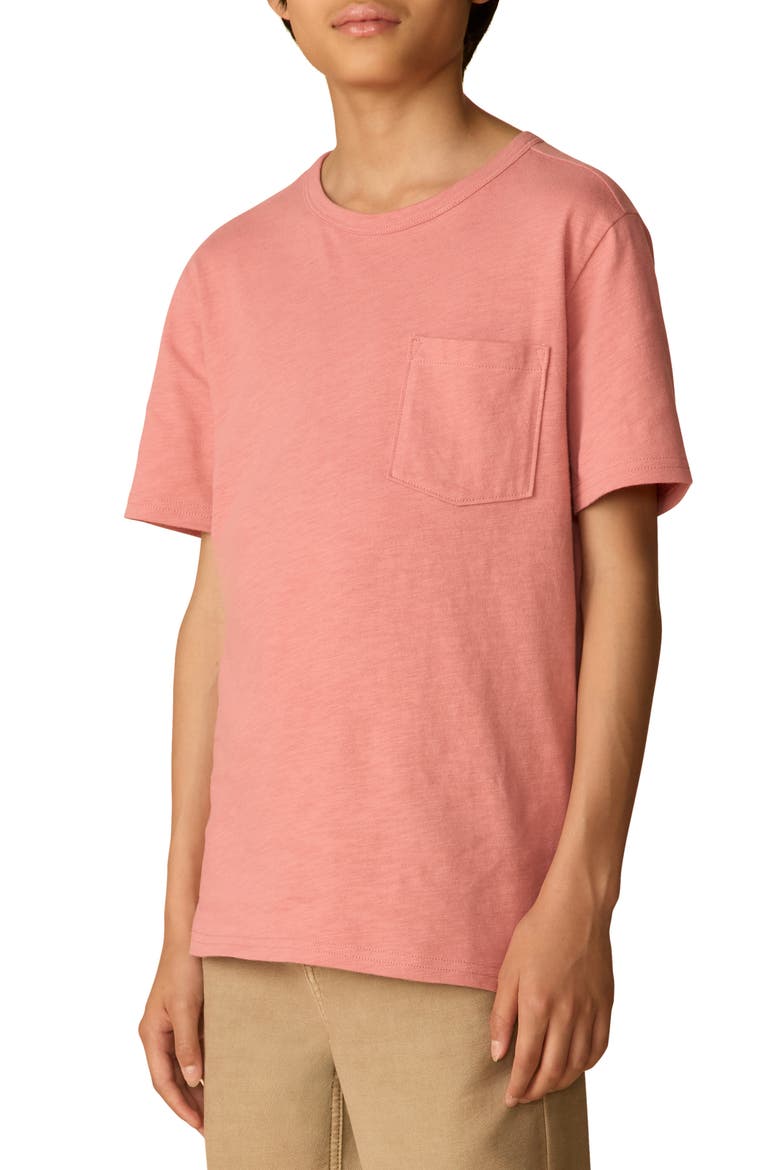 Kids' Sunwashed Organic Cotton Pocket Tee, Alternate, color, FADED FLAG