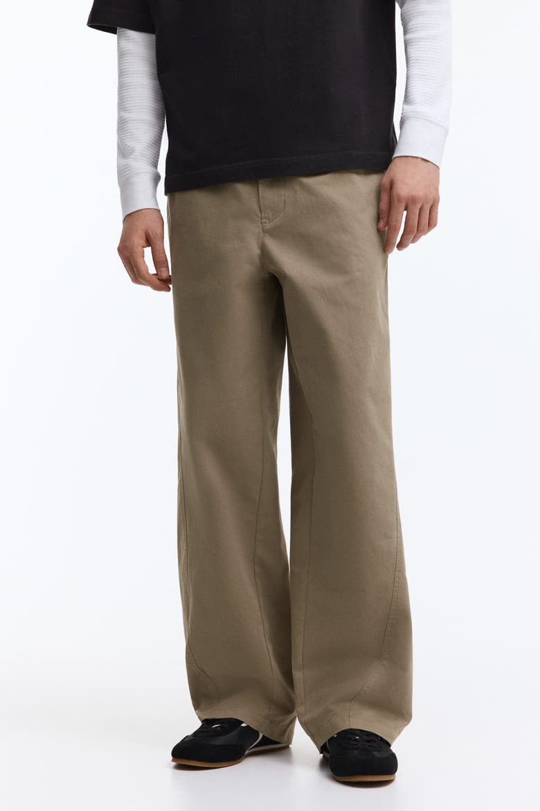 Relaxed Fit Twisted Trousers, Alternate, color, Khaki green