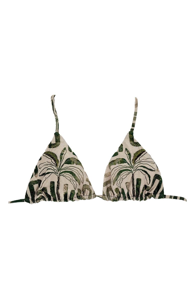 Cosita Linda Triangle Bikini Top, Main, color, Olivine