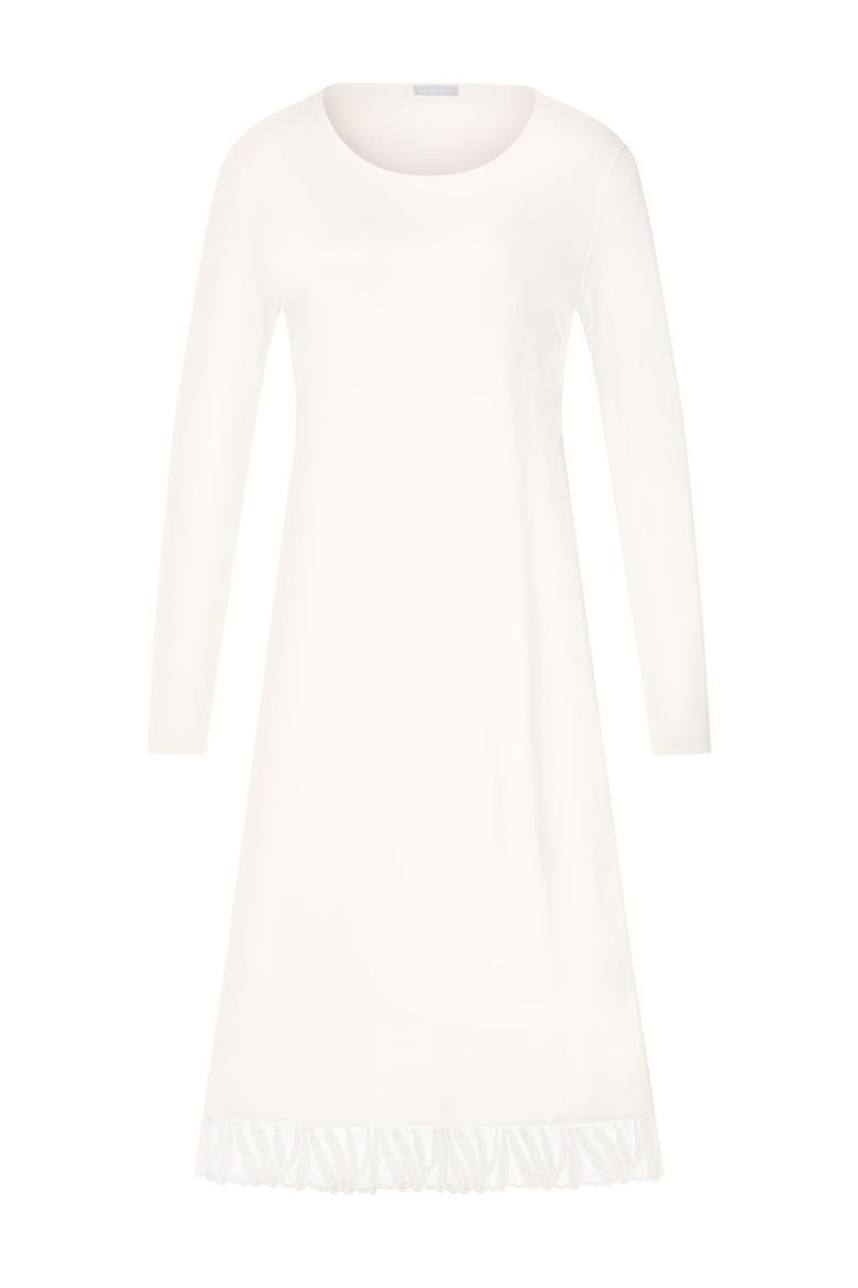 Rosaria Floral Embroidered Cotton Nightgown, Main, color, Off White