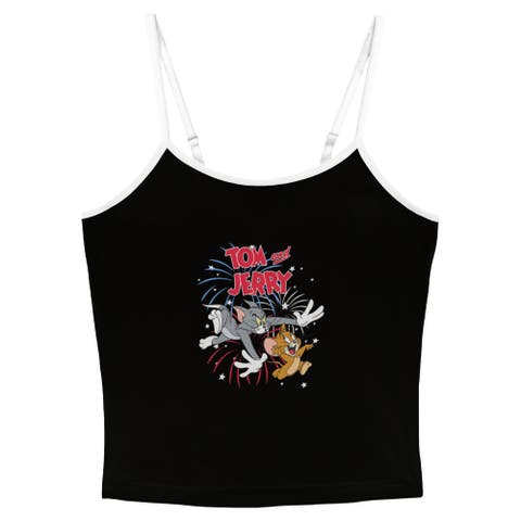 Junior's Tom and Jerry Fireworks Celebration Duo  Tank Top