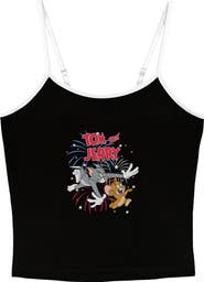 Tom and Jerry Junior's Fireworks Celebration Duo Sleeveless Cami Tank Top