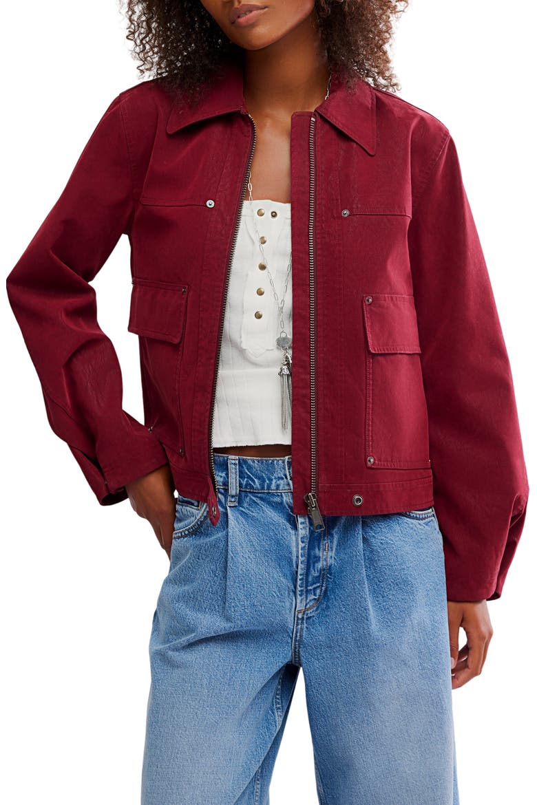 Blair Faux Suede Jacket, Main, color, DIONYSUS
