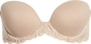 Natori Feathers Underwire Plunge Strapless Bra