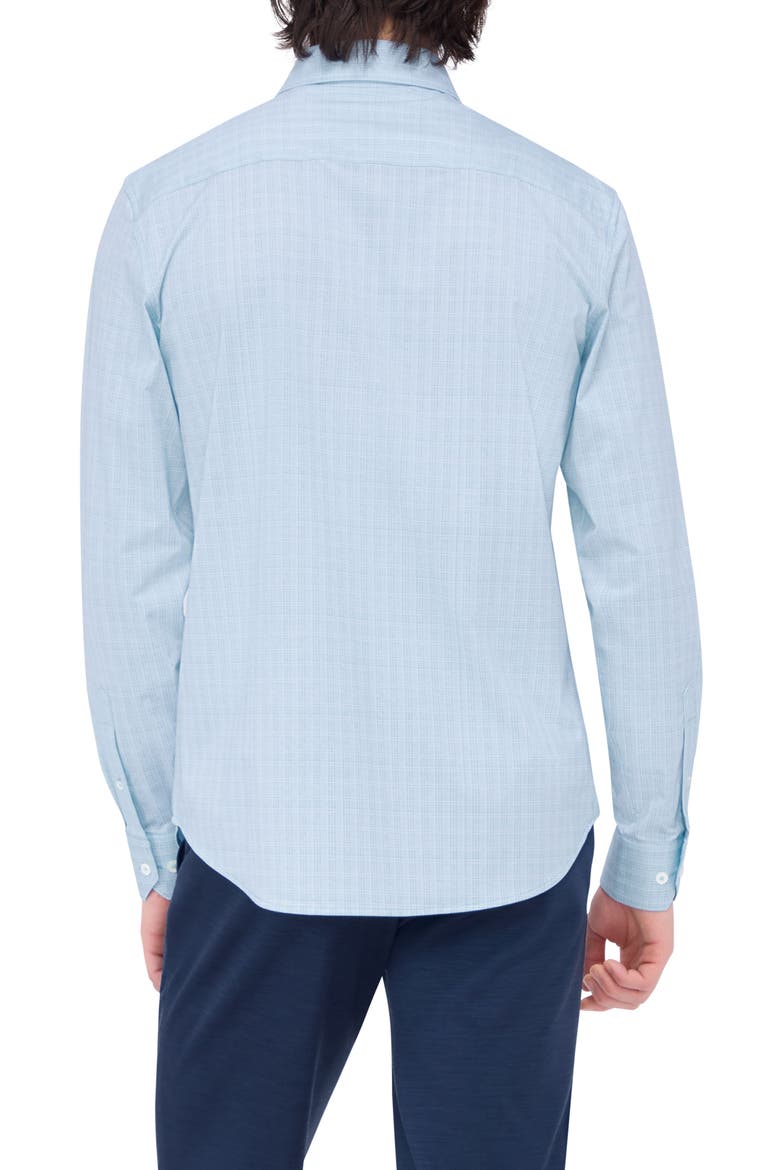 OoohCotton® Check Button-Up Shirt, Alternate, color, MENTHOL