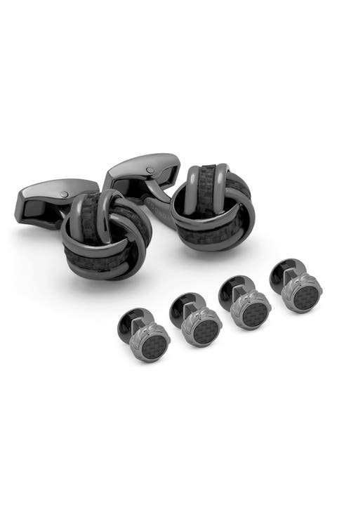 Knot Stud Cuff Links & Studs Set