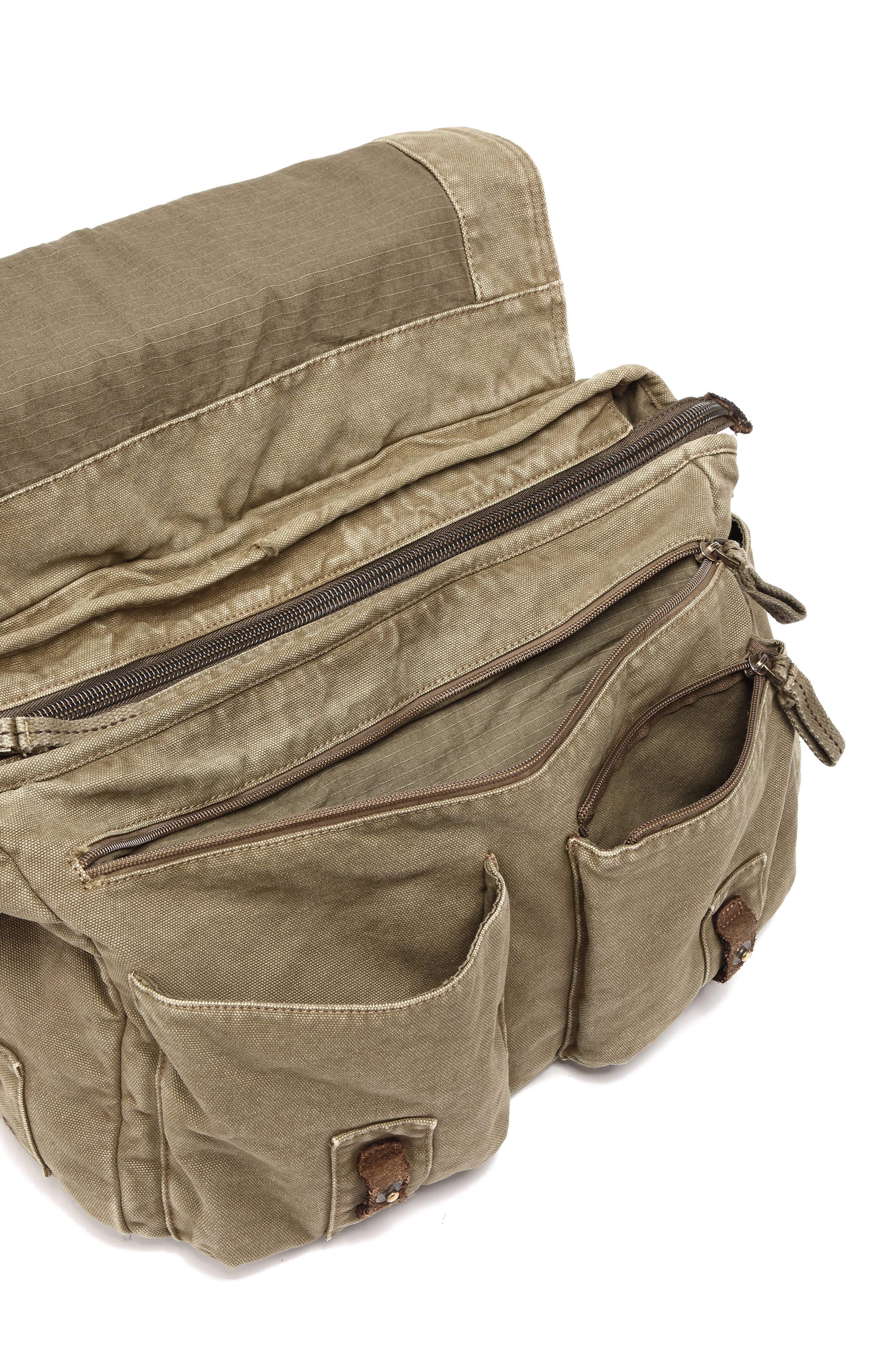 THE SAME DIRECTION Coastal Canvas Messenger Bag, Alternate, color, 