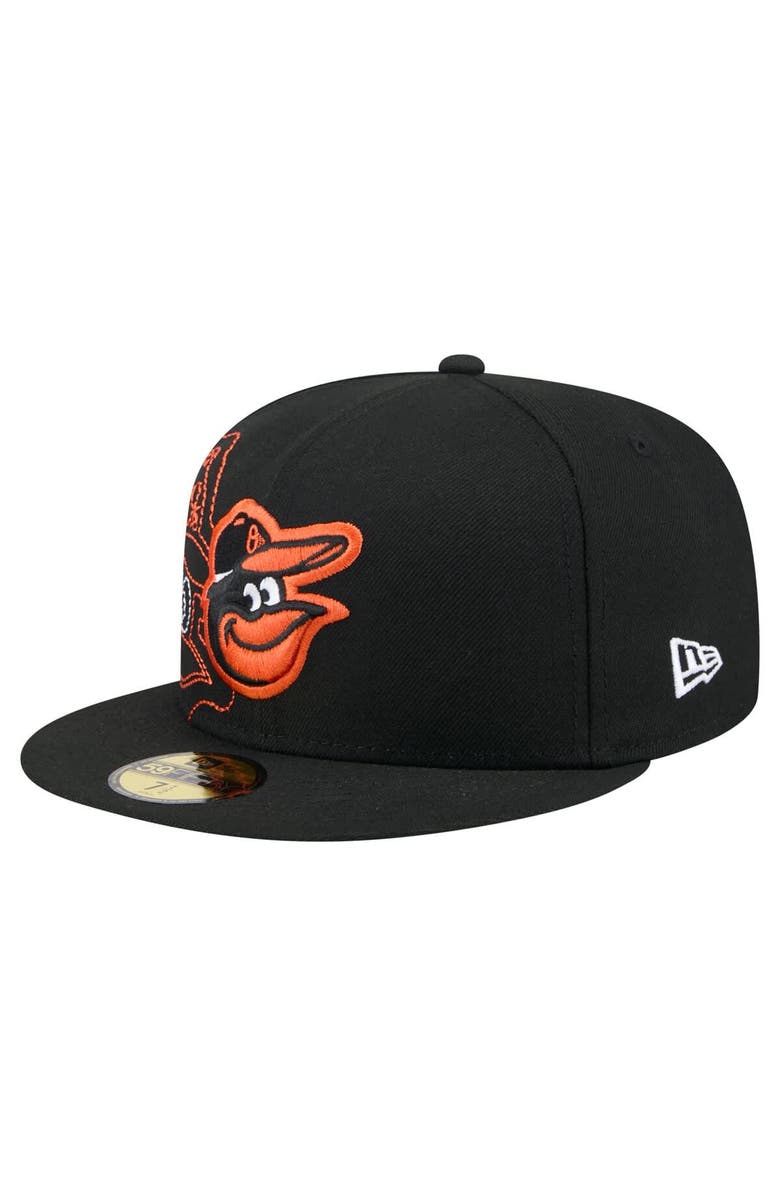 New Era Men's New Era Black Baltimore Orioles Yarn Stitch 59FIFTY Fitted Hat, Alternate, color, Black