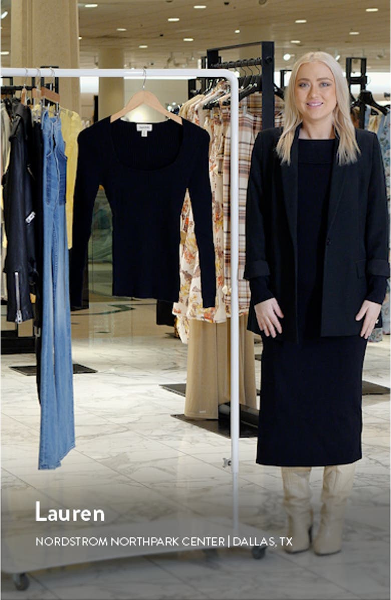 Rib Scoop Neck Sweater, sales video thumbnail