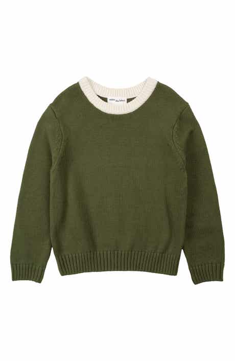MILES THE LABEL Kids' Winter Moss Cotton Sweater