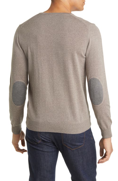 Emanuel Berg Fine Gauge Merino Wool V-neck Sweater In Brown