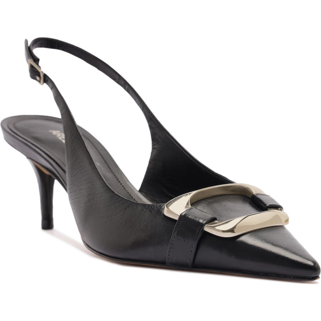 Arezzo Felicity Slingback Pointed Toe Pump In Black