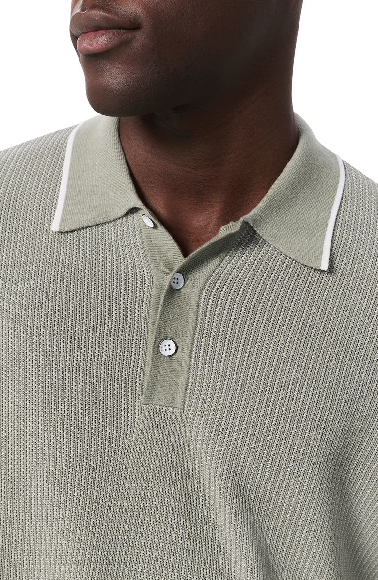 rag & bone Harvey Relaxed Polo, Alternate, color, Grey