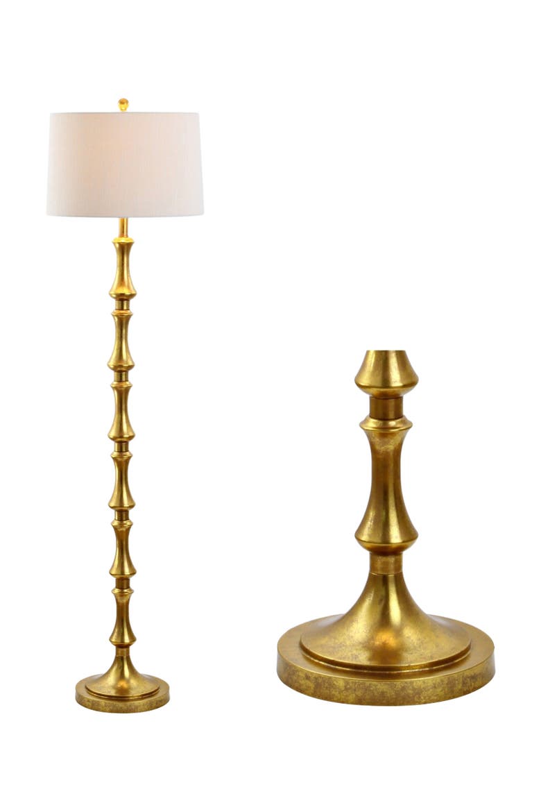 Jaxon 62.5" Traditional Glam Metal LED Floor Lamp, Gold Painting, Main, color, Gold Painting