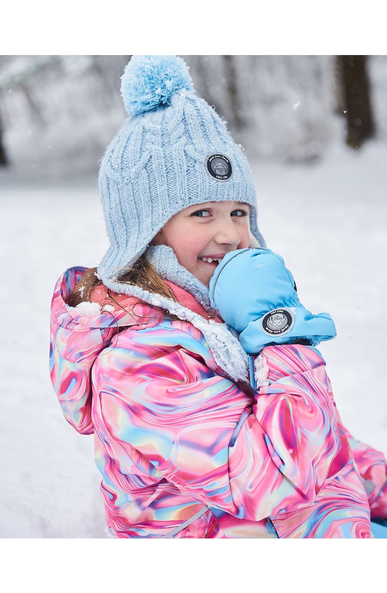 Deux par Deux Kids Unisex Solid Mittens Air Blue, Alternate, color, 