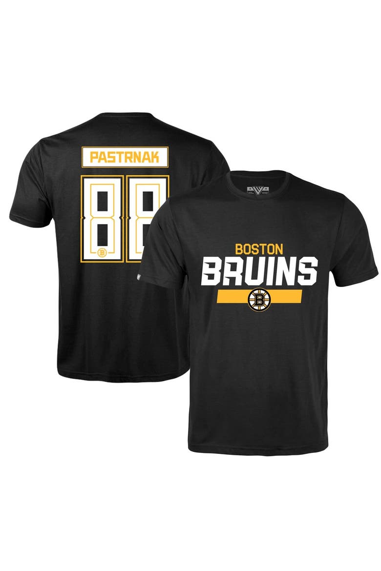 Men's Levelwear David Pastrnak Black Boston Bruins Richmond Player Name & Number T-Shirt, Main, color, Black