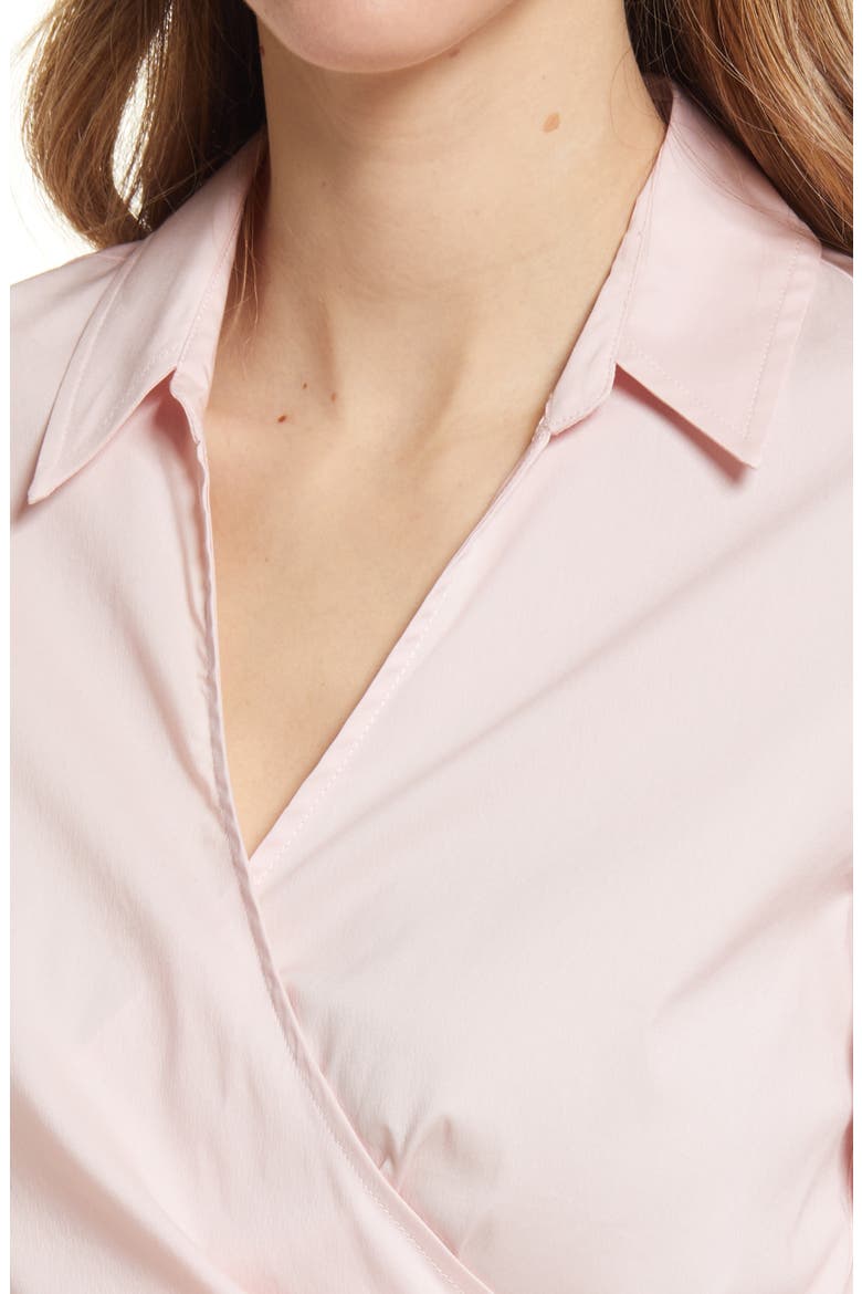 Tie Side Poplin Shirt, Alternate, color, PINK CHALK