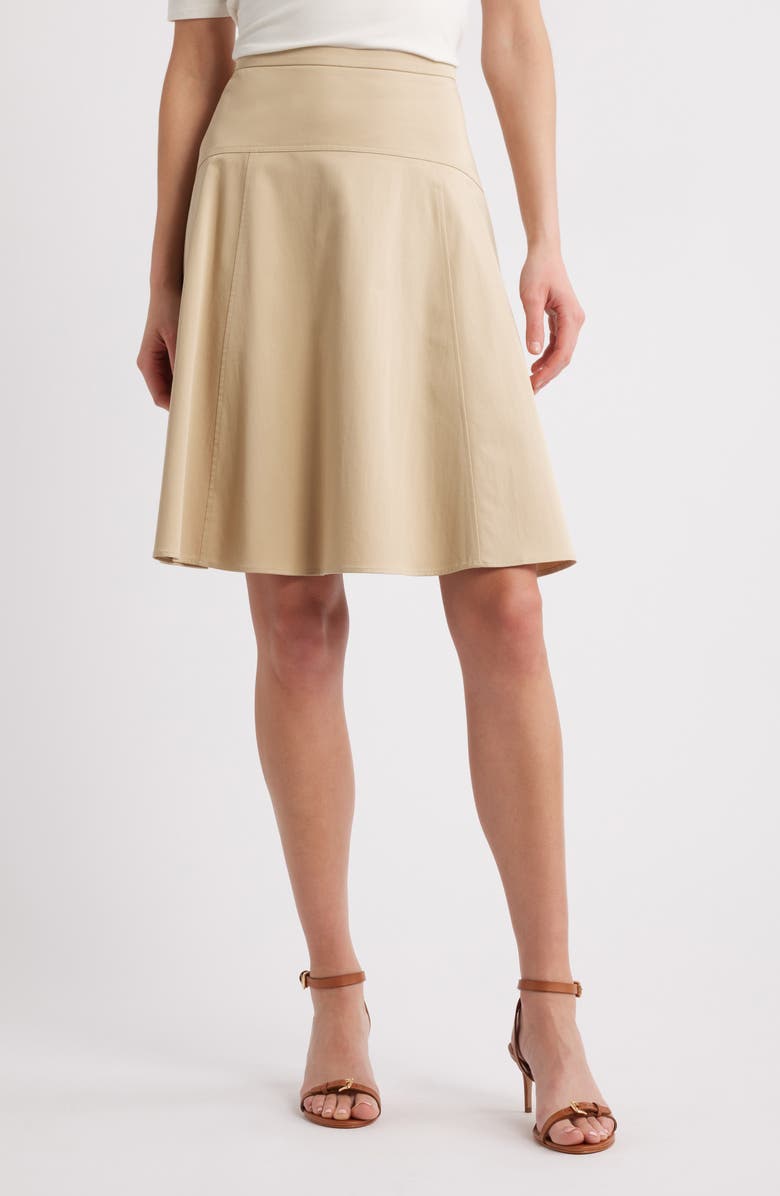 BOSS Velaurena A-Line Skirt, Main, color, Light Beige