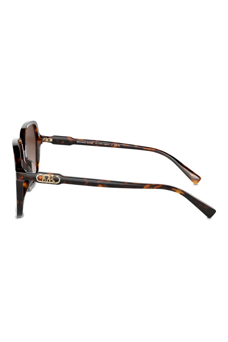 Jasper 58mm Square Sunglasses, Alternate, color, DK TORT
