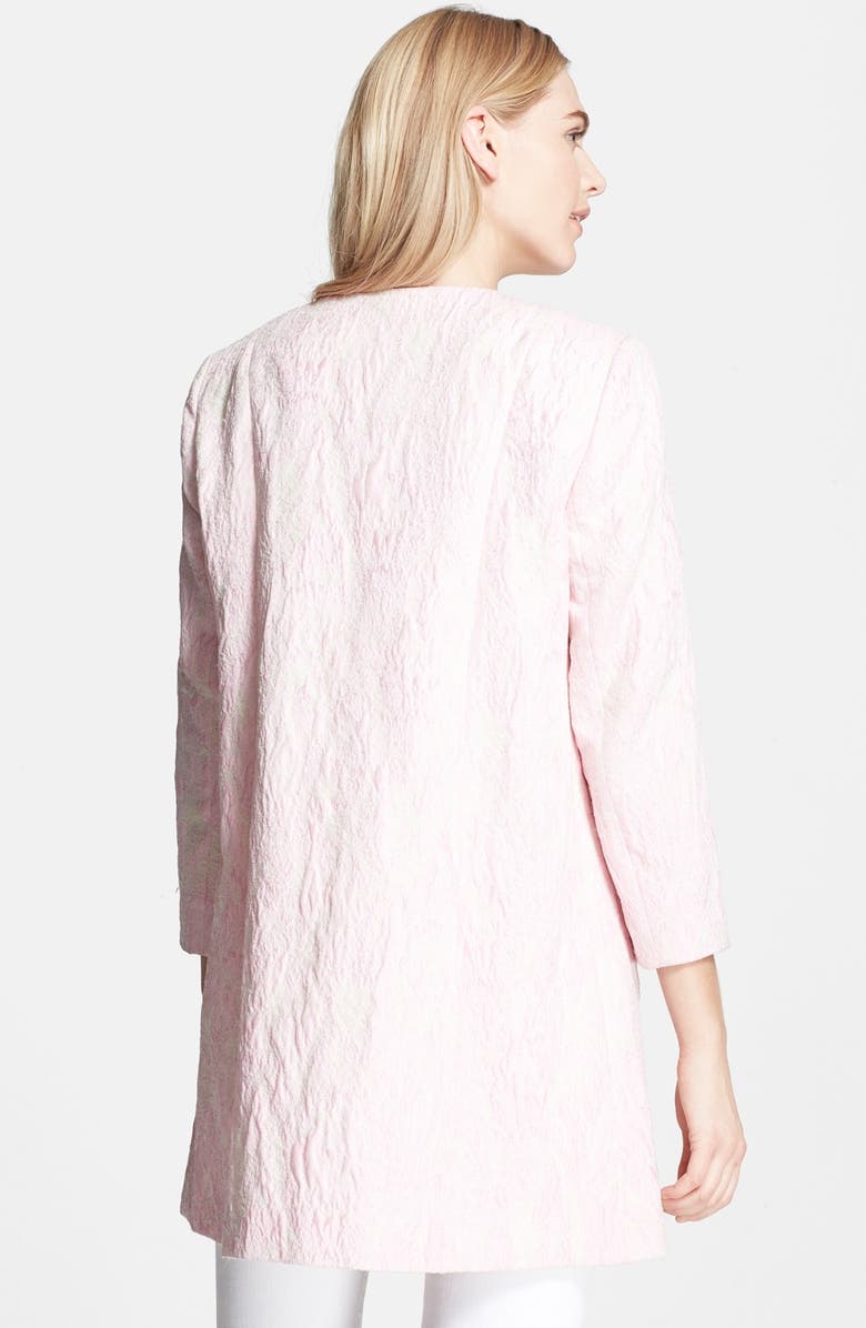 Helene Berman Collarless Textured Coat, Alternate, color,