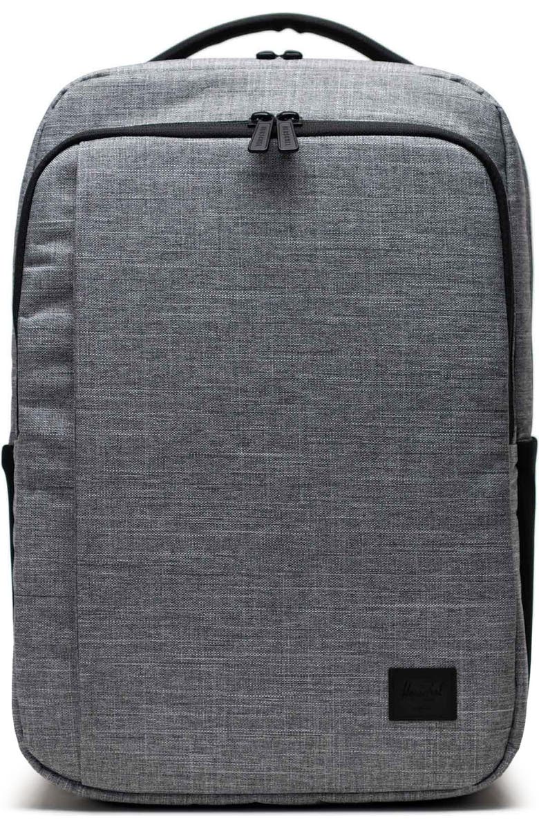 Herschel Supply Co. Kaslo Recycled Polyester Tech Backpack, Main, color, Raven Crosshatch