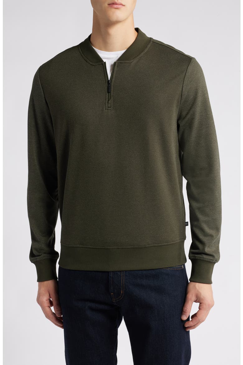 Gawler Quarter Zip Pullover, Main, color, OLIVE