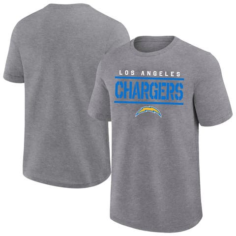 Men's Fanatics Heather Gray Los Angeles Chargers Big & Tall Top Notch T-Shirt