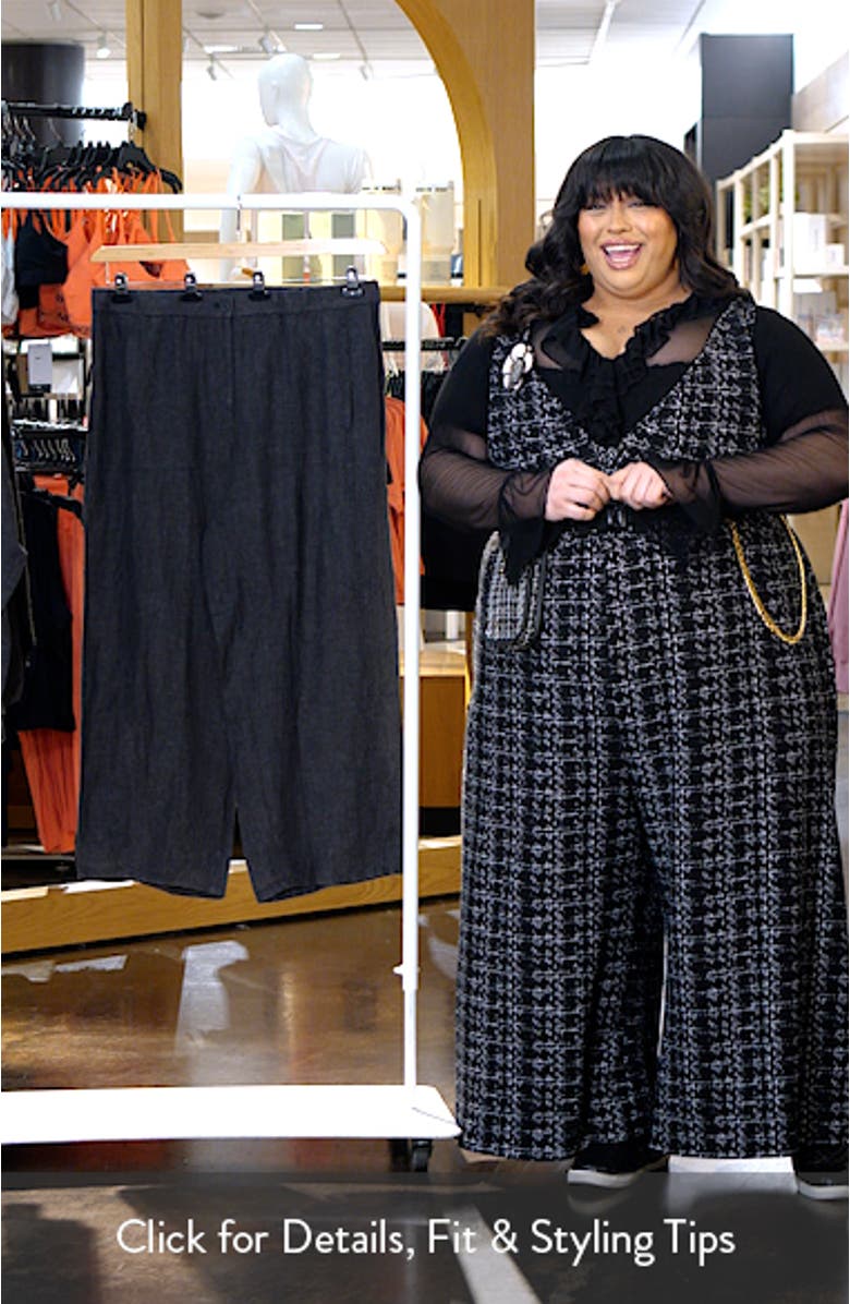 Wide Leg Organic Linen Ankle Pants, sales video thumbnail