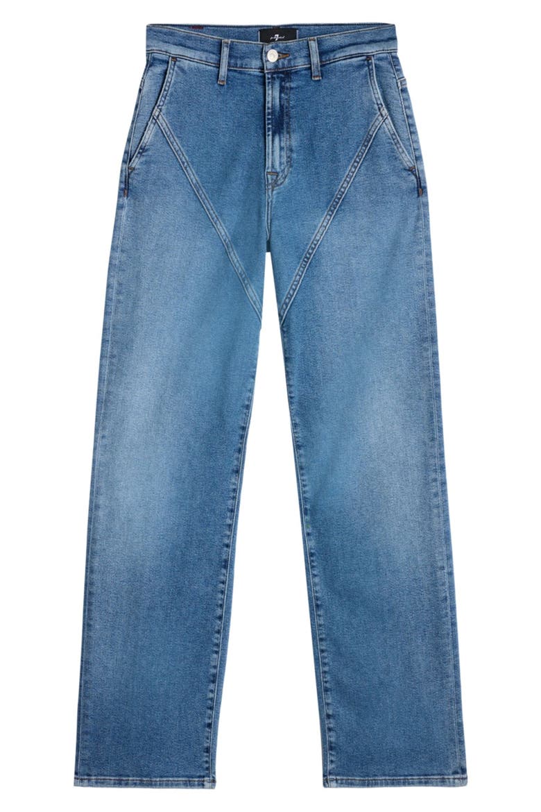 Stovepipe Straight Leg Jeans, Alternate, color, OCEANSTONE