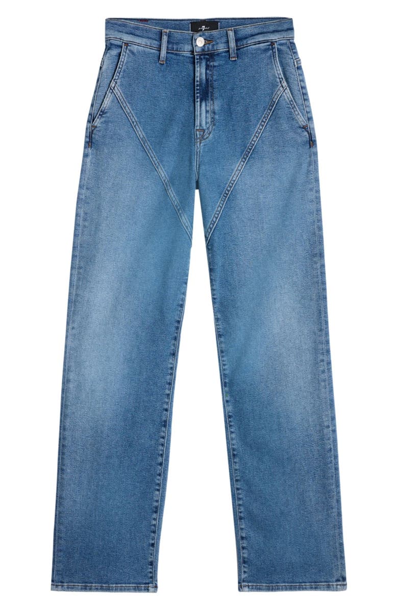 Seven Stovepipe Straight Leg Jeans, Alternate, color, Oceanstone