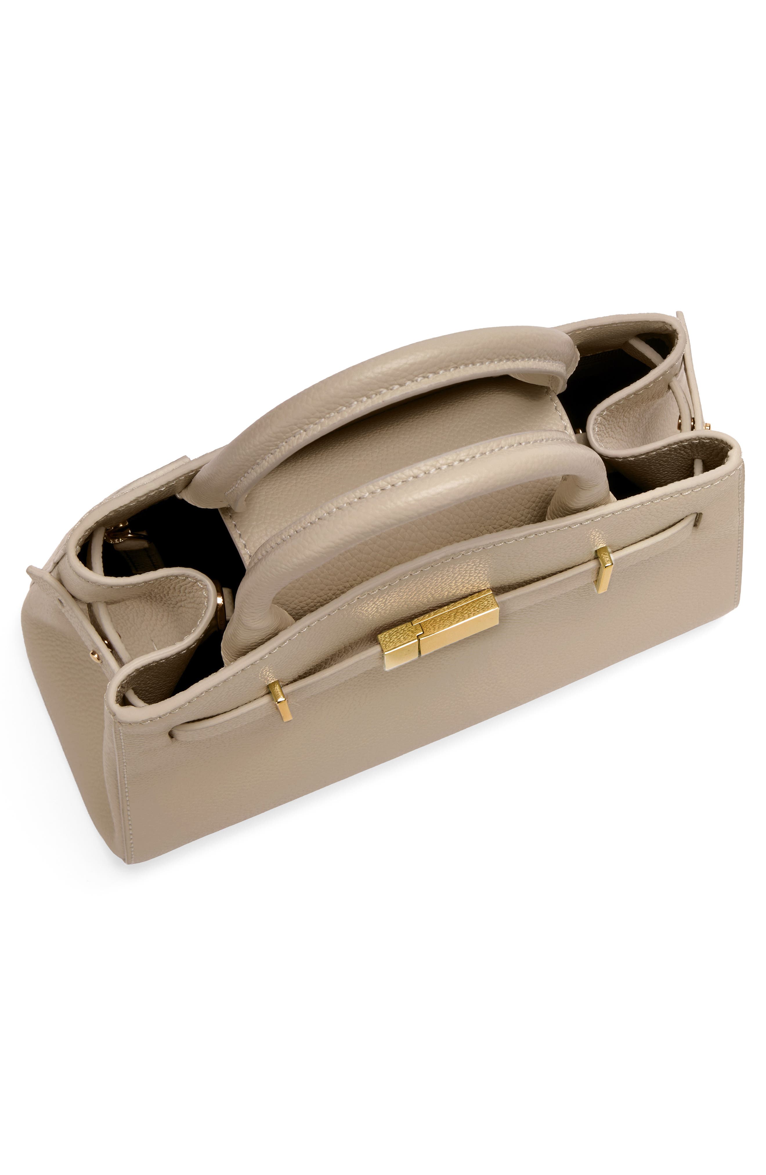 DeMellier The Small Hudson Leather Tote, Alternate, color, Light Taupe