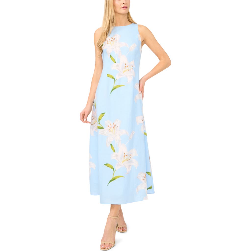 Ted Baker Mina Print Sleeveless Maxi Dress In Blue