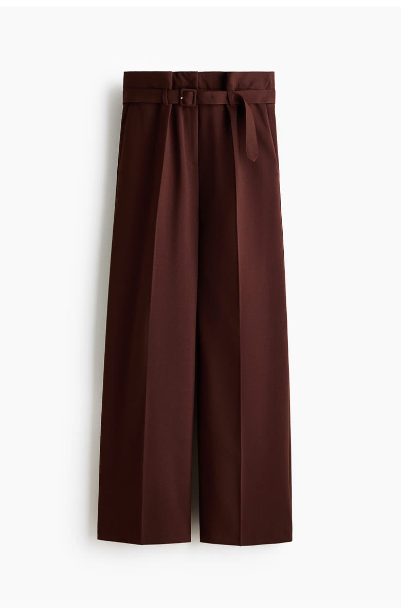H&M Belted Paper Bag Trousers, Main, color, 