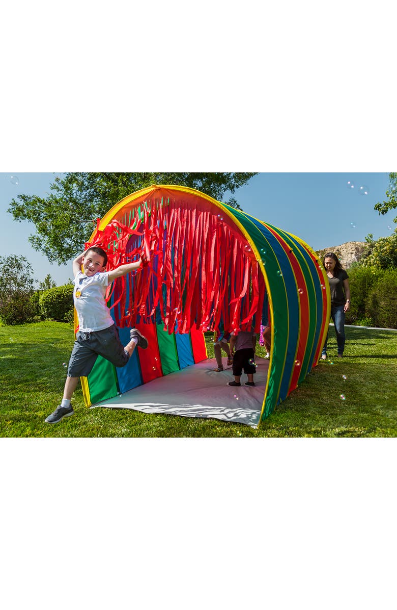 Pacific Play Tents Giant Sensory 9.5-Foot Walk-Through Tunnel, Alternate, color, Red Blue Yellow