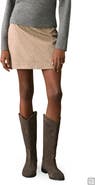 MANGO TEEN Studded Faux Suede Miniskirt