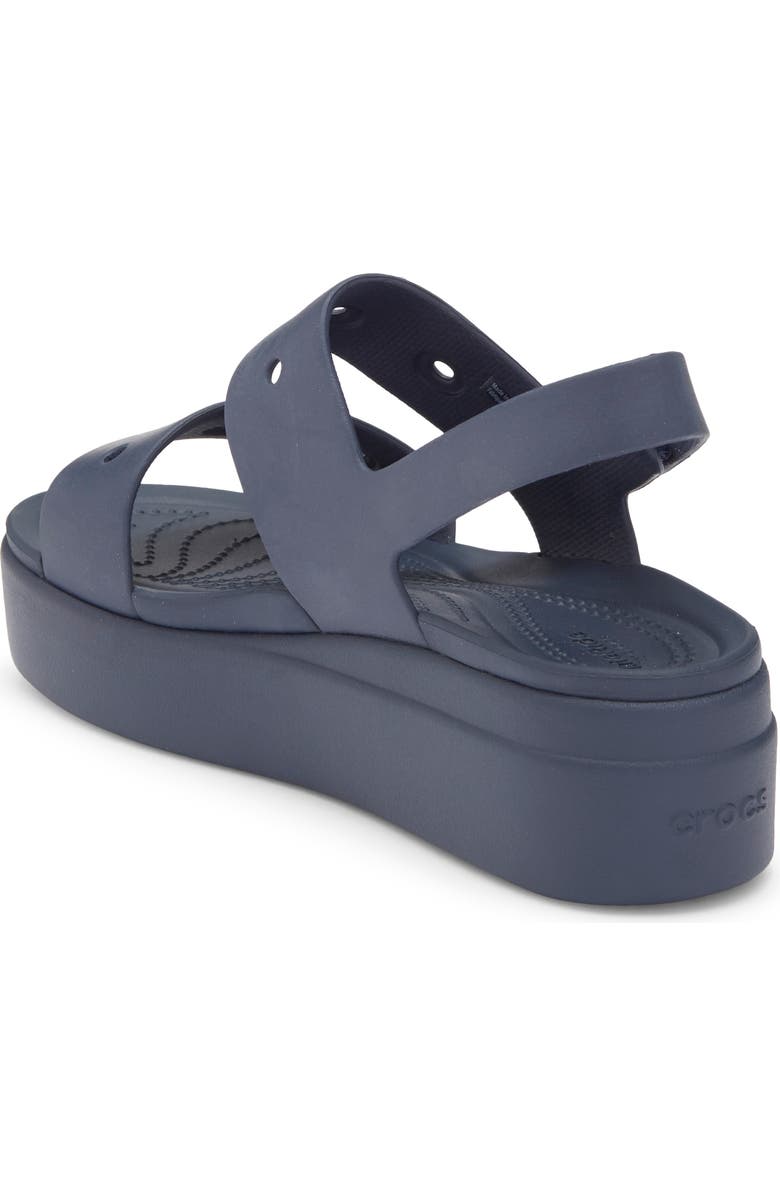 CROCS Brooklyn 4U Water Resistant Wedge Slingback Sandal, Alternate, color, Navy