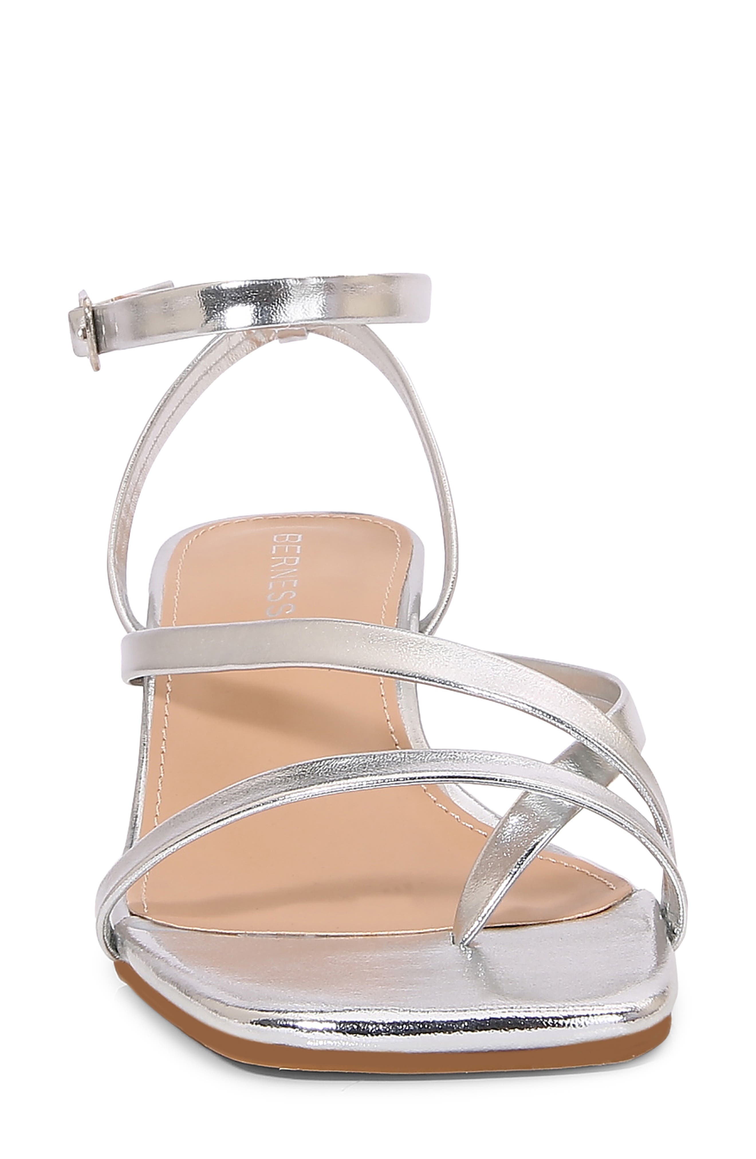 Strappy Block Heel Sandal, Alternate, color, SILVER