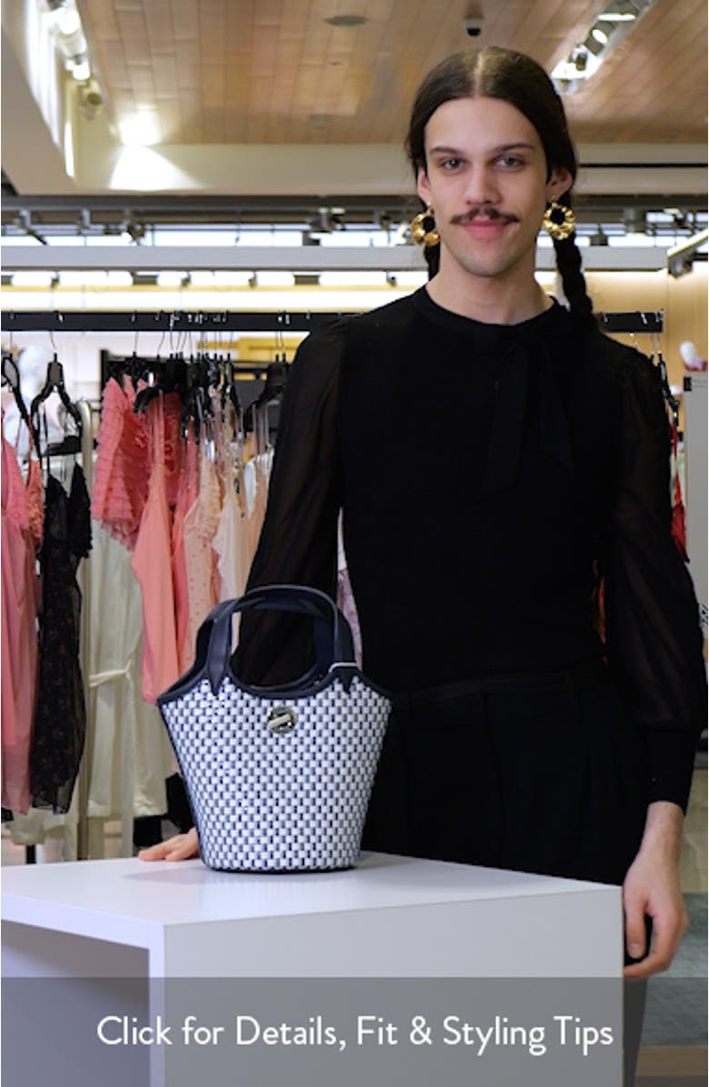 Anchor Woven Bucket Crossbody Bag, sales video thumbnail