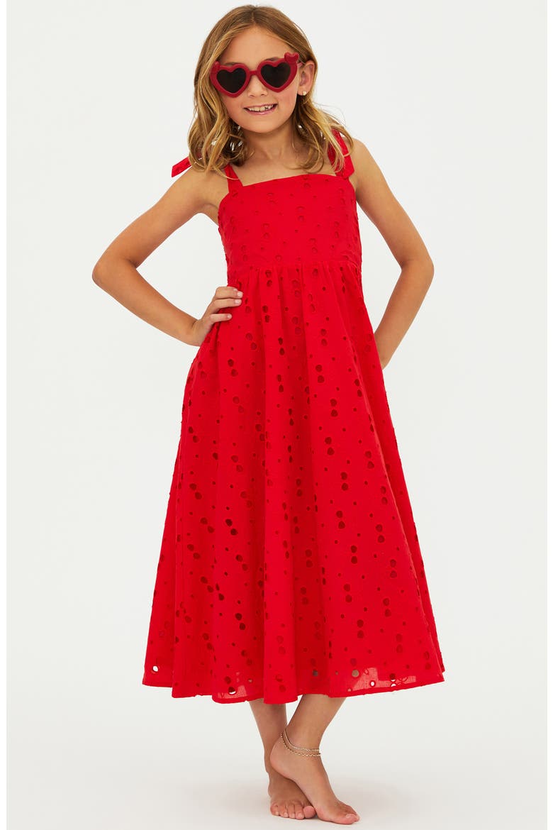 Kids' Little Cotton Eyelet Sundress, Main, color, CHERRY EYELET