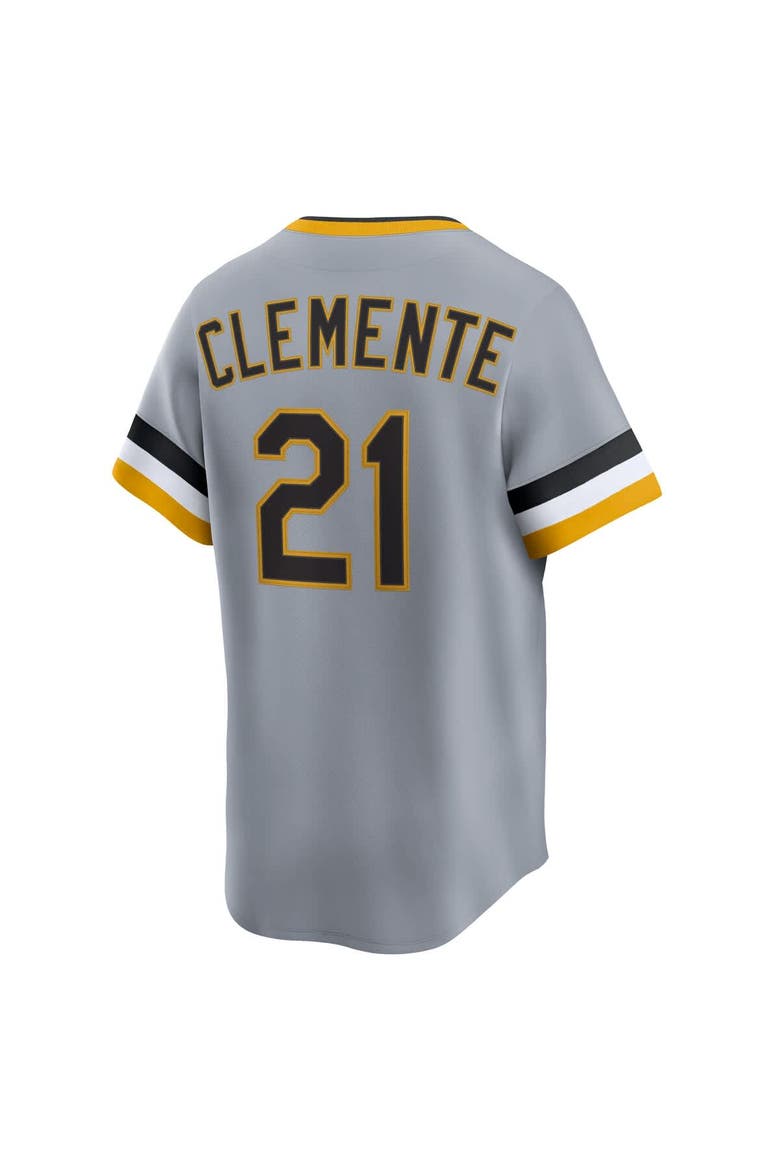 Men's Nike Roberto Clemente Gray Pittsburgh Pirates Throwback Cooperstown Collection Limited Jersey, Alternate, color, Gray